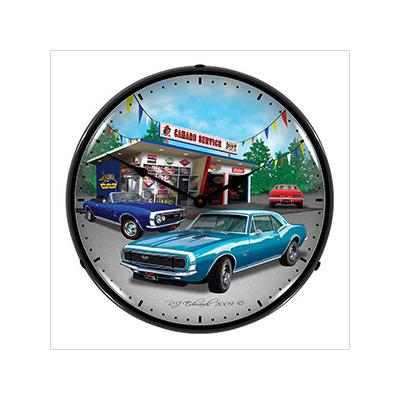 Collectable Sign and Clock 1967 Camaro Backlit Wall Clock