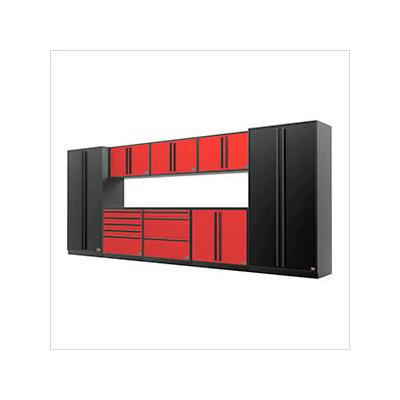 Proslat Garage Cabinets Barrett-Jackson 9-Piece Garage Cabinet System with Powder Coated Countertop