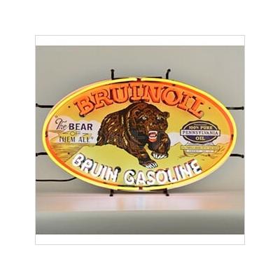 Neonetics Bruinoil Bruin Gasoline 30-Inch Neon Sign