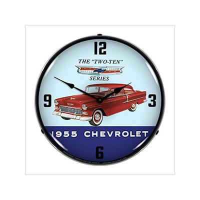 Collectable Sign and Clock 1955 Chevrolet Two Ten Backlit Wall Clock