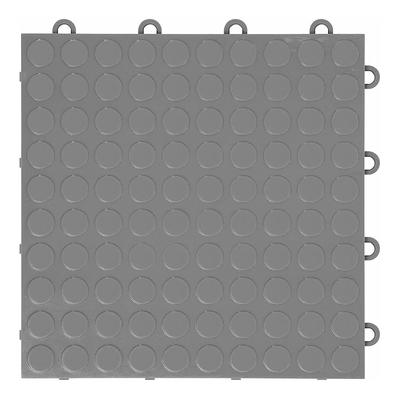 GearTile Coin Pattern 12" x 12" Graphite Garage Floor Tile (48 Pack)