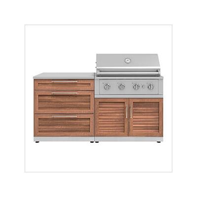 NewAge Outdoor Kitchens Grove 4-Piece Outdoor Kitchen Set with 36-Inch Natural Gas Performance Grill