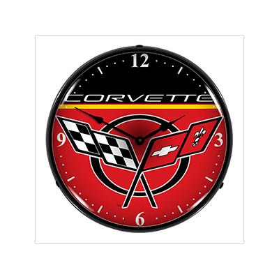 Collectable Sign and Clock Chevrolet Corvette Backlit Wall Clock