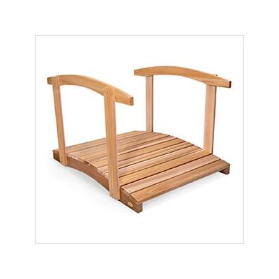 All Things Cedar 4-Foot Garden Bridge with Side Rails