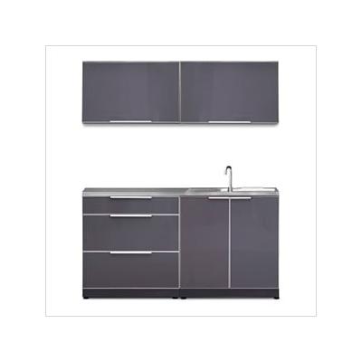 NewAge Outdoor Kitchens Aluminum Slate 5-Piece Outdoor Kitchen Set with Countertops and Covers