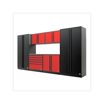 Proslat Garage Cabinets Barrett-Jackson 7-Piece Garage Cabinet System with Stainless Steel Countertop