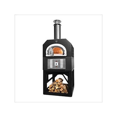 Chicago Brick Oven 38" x 28" Hybrid Countertop Natural Gas / Wood Pizza Oven (Solar Black - Commercial)