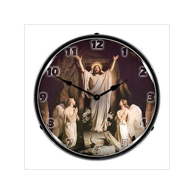 Collectable Sign and Clock Jesus The Resurrection Backlit Wall Clock