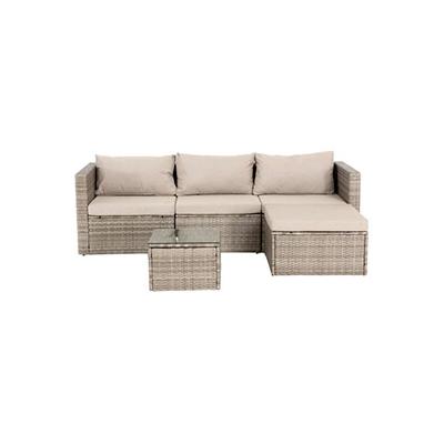 Sunjoy 5-Piece Wicker Patio Sectional Furniture Set with Sunbrella Cushions