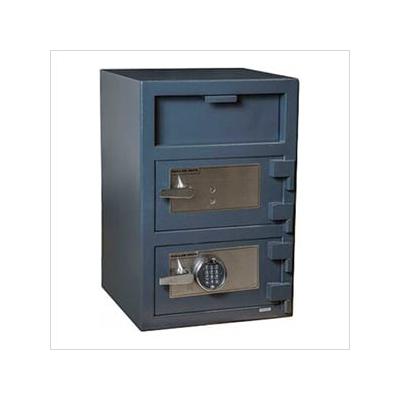 Hollon Safe Company Front Load Double-Door Depository Safe with Electronic and Key Locks