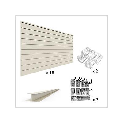 Proslat Complete Slatwall Wall Storage Bundle (Sandstone)