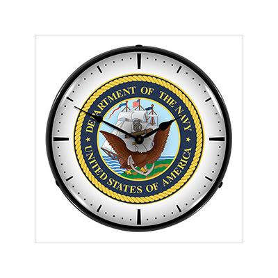 Collectable Sign and Clock US Navy Backlit Wall Clock