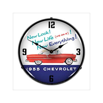 Collectable Sign and Clock 1955 Chevrolet New Look Backlit Wall Clock