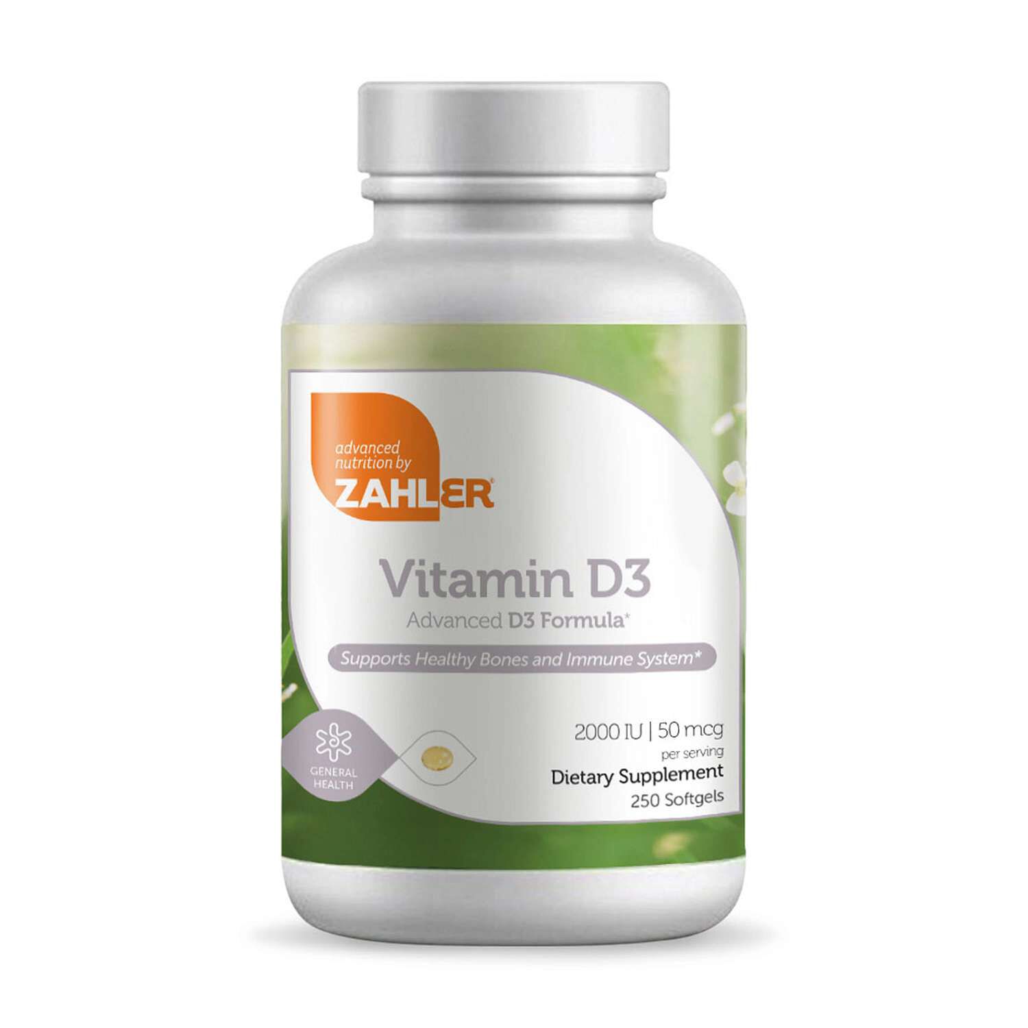 Vitamin D3 2000 Iu Healthy - 250 Softgels (250 Servings)
