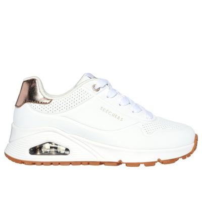 Skechers Girl's Uno Gen1 - Shimmer Away Sneaker | Size 10.5 | White | Synthetic