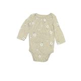 Just One You Made by Carter's Long Sleeve Onesie: Gold Marled Bottoms - Size 6 Month
