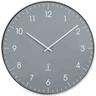 Funkwanduhr Analog Uhr rund Ø 30 cm grau mit Aluminiumrahmen