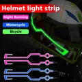 Casco moto luci di avvertimento a LED casco da equitazione notturno motore luci di striscia a luce