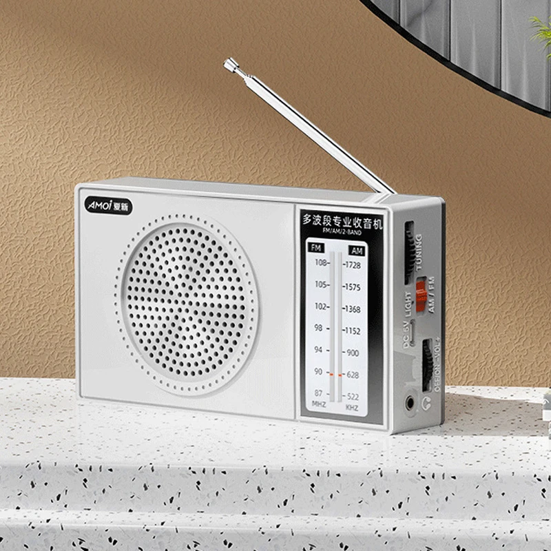 Mini FM AM Radio tragbare Multiband-DSP-Radios mit erweiterter Voll bereichs lautsprecher antenne 3,5mm Kopfhörer buchse Batterie Image