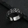 Herrschsüchtig Gothic Vintage Schädel Ring Für Männer Hip-Hop Punk Edelstahl Biker Ring Einzigartige