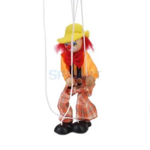 1 stücke Holz Clown Mario Puppet Spielzeug für Kinder