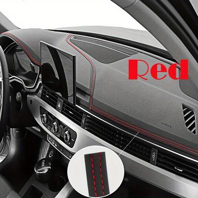 TEMU Diy Car Interior Decoration - Self-adhesive Leather Moulding Trim Strip In Red & Blue - 0.5/2m (19.69/78.74in)