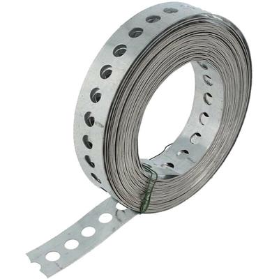 Tecuro - Lochband Montageband 25 mm x 10 m Rolle - Edelstahl V2A Image