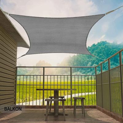 Sonnensegel Sonnenschutz hdpe Durchlässig uv Schutz grau 2x3m - Woltu Image