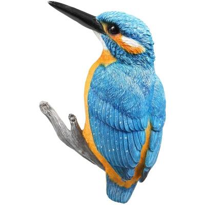 Jardindeco - Vogel Eisvogel Wandmalerei aus Kunstharz 19 x 29 x 5 cm Image