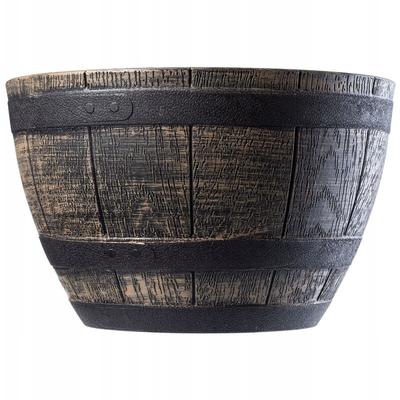 Blumentopf, Blumenkübel aus Kunststoff, rund, 40 cm, Dunkelbraun - Kadax Image
