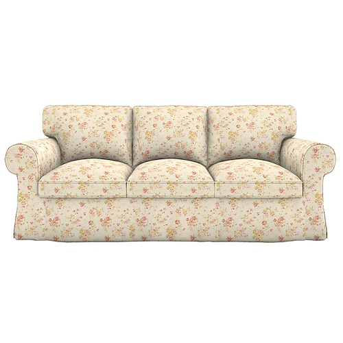 3-Sitzer Sofa-Bezug 100% reine Baumwolle Blumen gesteppte Bezüge für 3-Sitzer Sofa Image