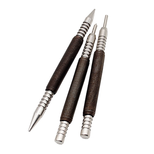 Doppelkopf-Nagelsetzer und Scharnierstifttreiber-Set, hammerloser Federnageltreiber, Türscharnierstift-Entfernerwerkzeug, 5000 psi Schlagkraft, Markieren von Startlöchern, Markierungswerkzeuge, Metall- und Holzbearbeitungswerkzeuge Image