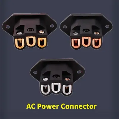 3 Pin AC Power Connector Audio Plug IEC Inlet Socket Consumer Electronics DIY HIFI Amplifier