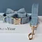 Personalized Ribbon Dog Collar Leash Straps Comfortable Pet Supplies Gold Adjustable Buckle Zinc