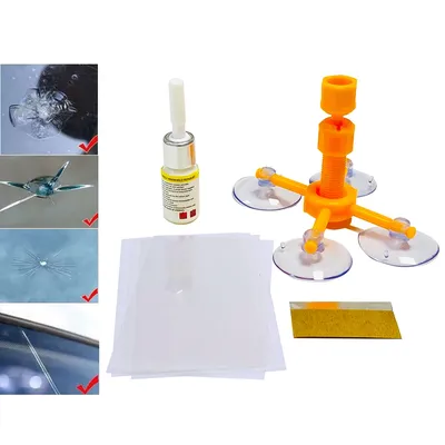 Windshield Repair Kit Quick Fix Car Cracked Glass Windscreen Repair Tool Resin Sealer DIY Auto Window Screen Polishing