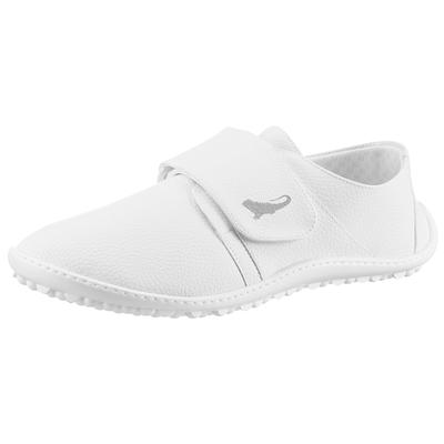 Barfußschuh LEGUANO "Berufsschuh CARE", Damen, Gr. 36, weiß, Lederimitat, sportlich, Schuhe Barfußschuh, Klettschuh, Fre