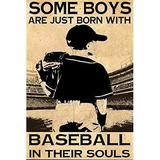 Uoyeqt Puzzle for Adult Kid 1000 Pieces Jigsaw Puzzle Some Boys are Just Born with Baseball in Souls Wooden Puzzle Intellective Educational Toy Props DIY Puzzle