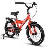 14 inch Kids Bike for Boys & Girls with Training Wheels Freestyle Kids Bicycle with fender and carrier.