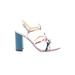 J.Crew Collection Heels: Blue Tropical Shoes - Women's Size 7 1/2
