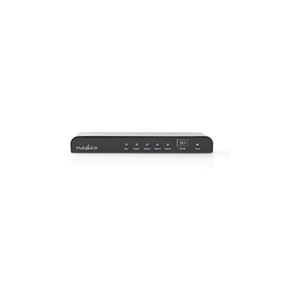 Nedis HDMI Splitter - 4-Port port(s) - HDMI Eingang - 4x HDMI Ausgang - 4K@60Hz - 18 Gbps - Metall - Anthrazit