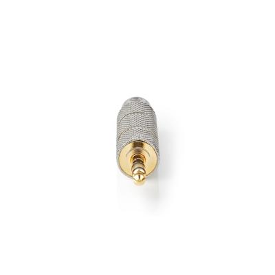 Nedis Stereo-Audio-Adapter - 3.5 mm Stecker - 6.35 mm Buchse - Vergoldet - Gerade - Metall - Gold / Metall - 1 Stück - Verpackung mit Sichtfenster Image