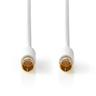 Nedis F Quick - F Quick Cables - F Male Quick - F Male Quick - Gold Plated - 75 Ohm - Double Shielded - 10.0 m - Round - PVC - White - Window Box