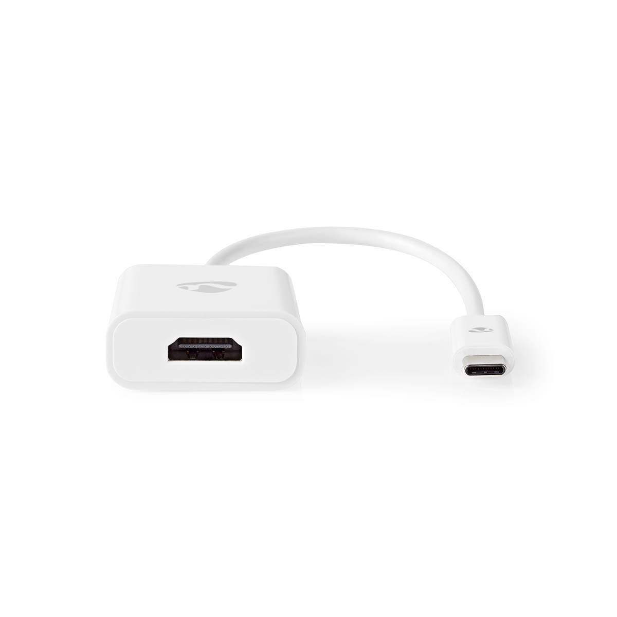 Nedis USB-C Adapter - USB 3.2 Gen 1 - USB-C Stecker - HDMI Ausgang - 4K@30Hz - 0.20 m - Rund - Vernickelt - PVC - Weiss - Box Image