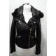 Miss Selfridge Faux Leather Jacket Black Size: 8