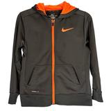 Nike Shirts & Tops | Nike Grey Orange Full Zip Hoodie Sweatshirt Jacket | Color: Gray/Orange | Size: Lb