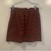 J. Crew Skirts | J. Crew Linen Cotton Striped Elastic Waist Pull On Skirt Womens Size 4 (813) | Color: Blue/Red | Size: 4