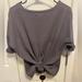 Madewell Tops | Madewell Short Sleeve T-Shirt Women's Size M Gray Split Back 100% Cotton | Color: Gray | Size: M