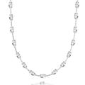 Lynora - Silver Beaded Cable Necklace with Lobster Clasp