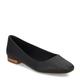 TOMS Women's Briella Ballet Flat, Black Leather, 4.5 UK