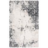 White 60 x 36 x 0.375 in Indoor Area Rug - Safavieh Ebony Southwestern Hand Tufted Wool Area Rug in Black/Ivory Wool | Wayfair EBN130Z-3